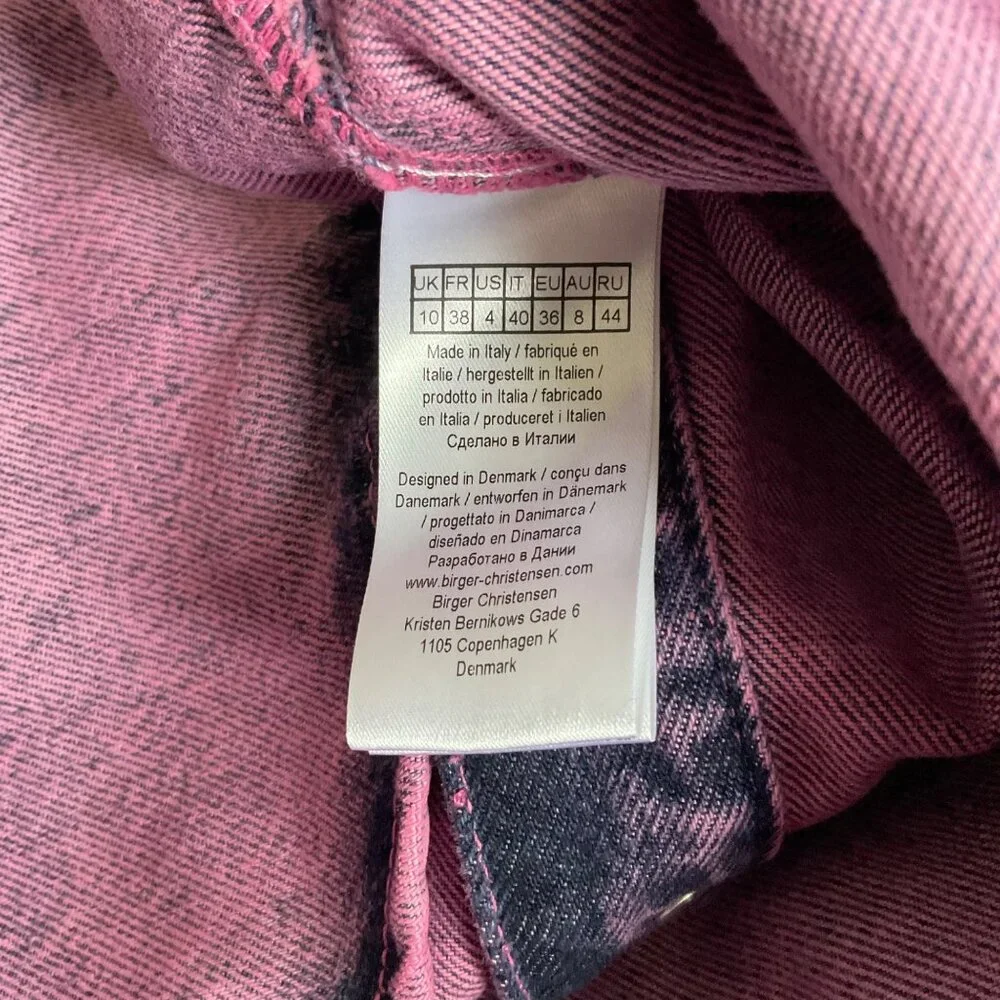 REMAIN BIRGER CHRISTENSEN Italy Purple Thalia Denim jacket US8-10 run big BUST46 - Picture 6 of 10